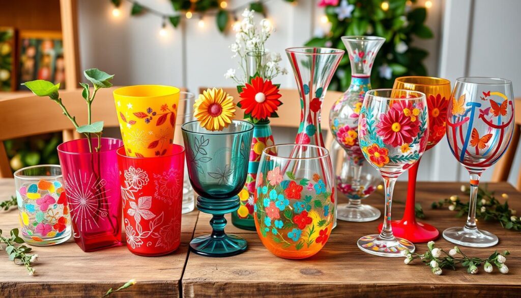 DIY Colorful Glassware