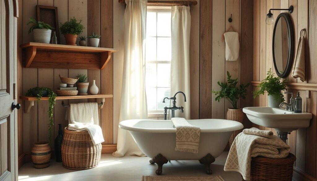 Farmhouse bathroom decor