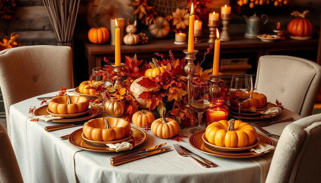 autumn table styling