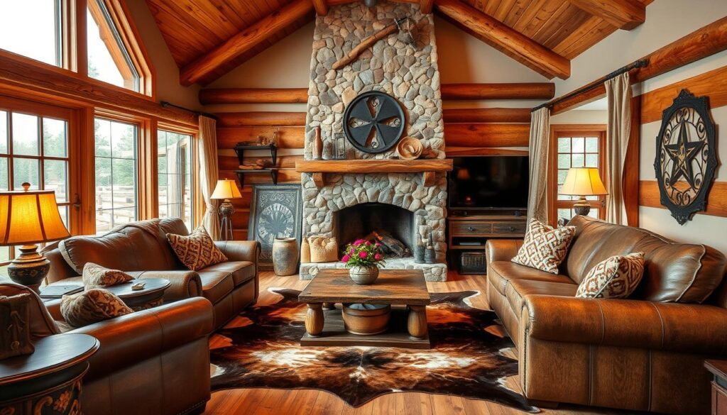 combining wood with other western decor elements