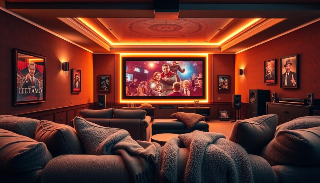 cozy home theater decor