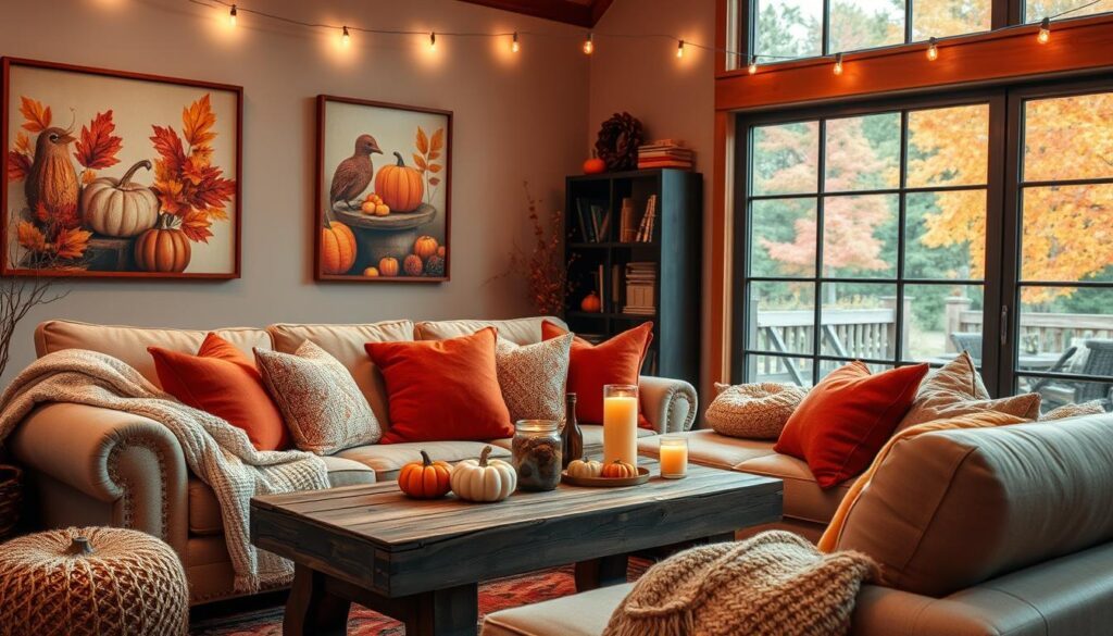 fall living room decor