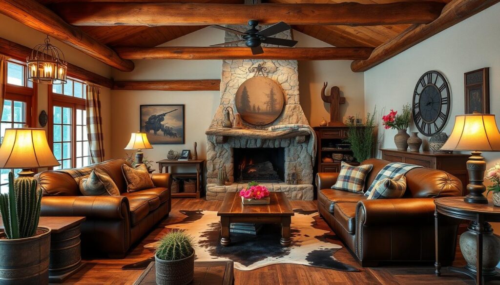 rustic western living room decor