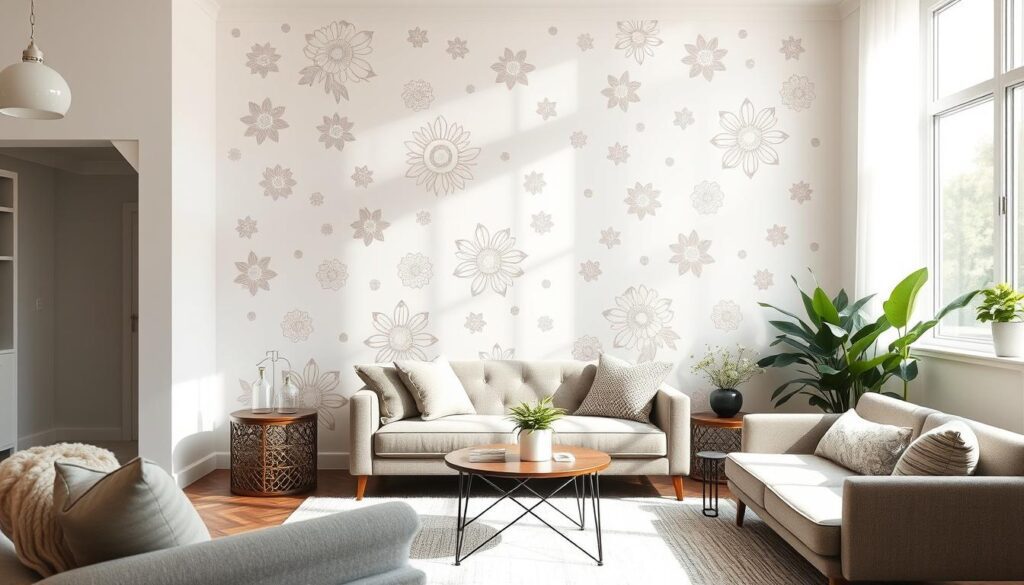 stencil accent wall