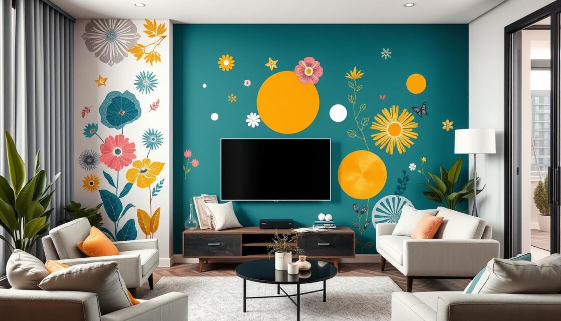 Affordable Accent Walls, wall decal accent wall